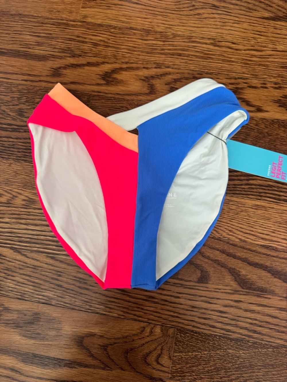 Oneone Swimwear Bikini Bottoms in Neon Pink, Orange & Blue - Women's Swim